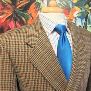 40 R- BURBERRY 100% WOOL SPORT COAT HOUNDSTOOTH